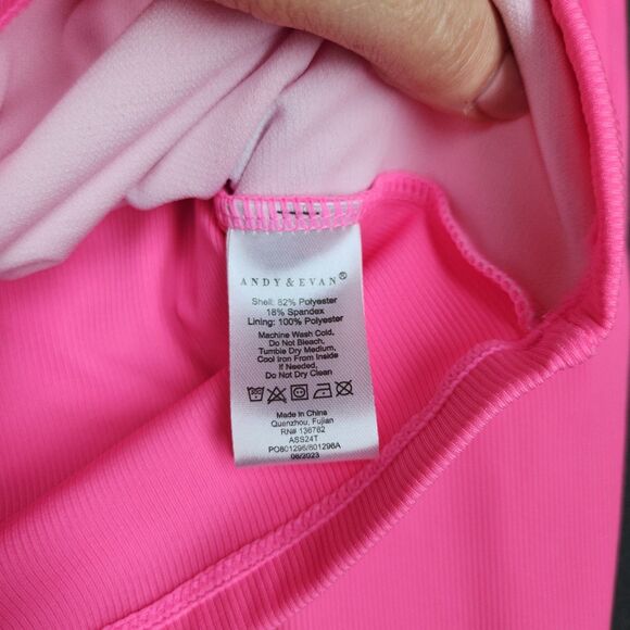 Andy & Evan Rashguard Girls Size 12/14 Large Pink 50+ Long Sleeve New - Picture 4 of 8